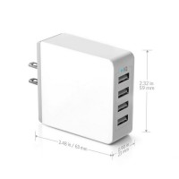 Wholesale EU/US/UK /India/Korea Plug 5V 7.2A smart phone 4 port USB wall charger CE ROHS certified